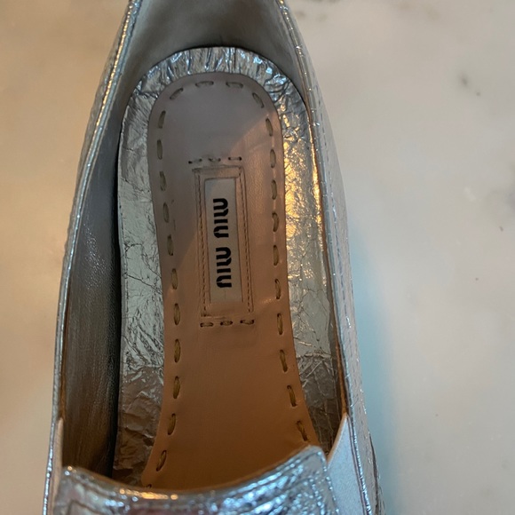 MiuMiu Metallic Platform Sneakers - Picture 4 of 8